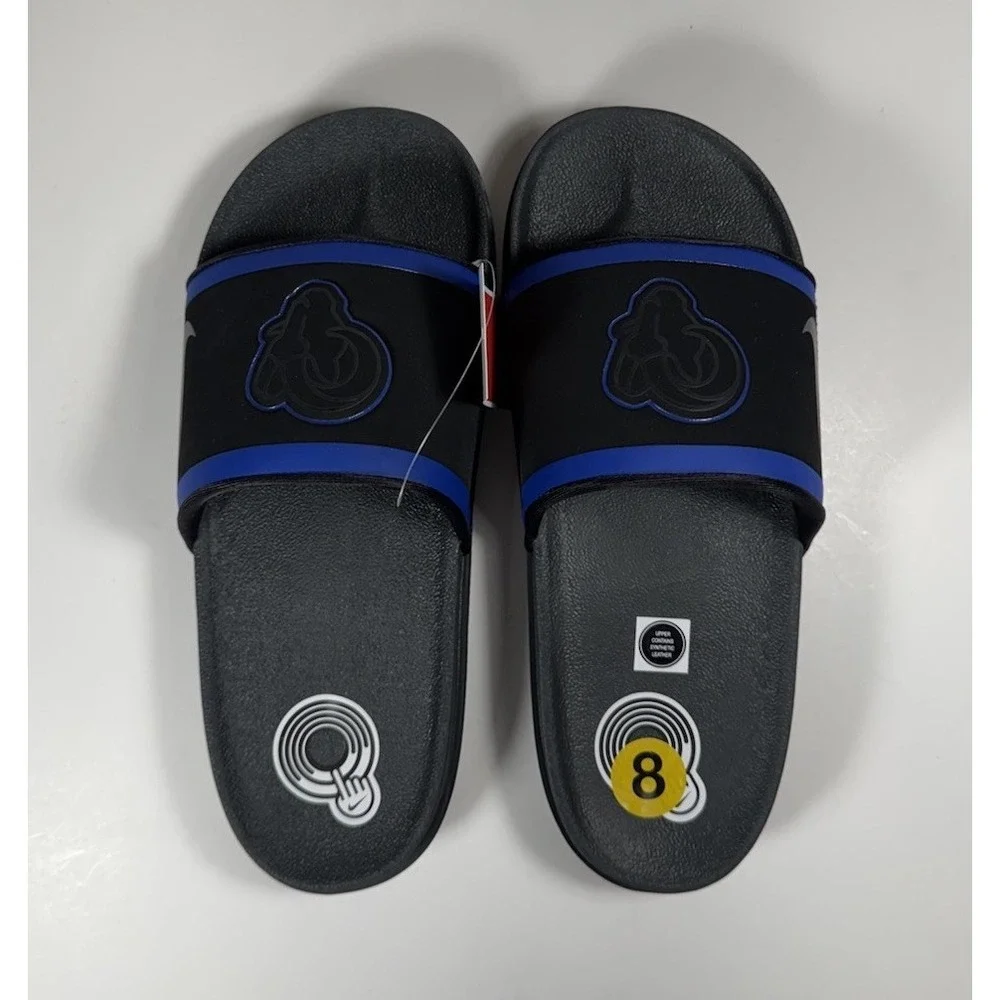 NIKE Offcourt LA Rams NFL‎ Slides Sandals Blue Black Men's Sz 8 *NEW* DD0556-001
